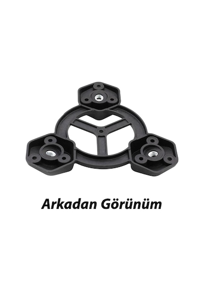 Açılı Üçlü Sehpa Bağlantı Aparatı Zigon Puf Tabure Mobilya Masa Ayağı Ayak Takma Tabanı