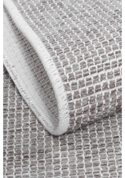 Divan Şönil Pamuklu Tek Renk Desensiz Kilim Oval Halı Hr-5841 Açık Gri