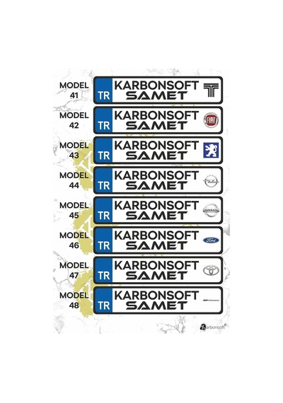 Karbonsoft Kişiye Özel Ahşap Dekor Plaka, Araba Plaka, Isimli Plaka, Cam Önü Plakası, Aksesuar Plaka Karbonnm500