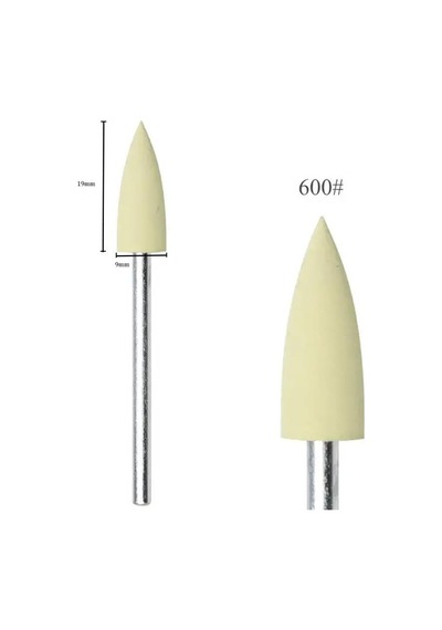 Silikon Tırnak Parlatma Törpü Ucu 600 Grit Sivri Sarı