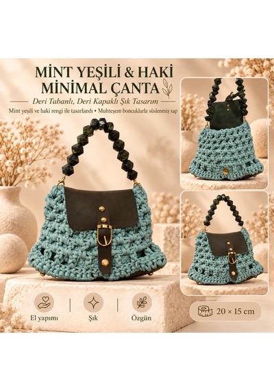 Mint Yeşil & Haki Minimal Çanta