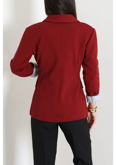 Modi Blazer Ceket Bordo - 8797.179. Açık Bordo