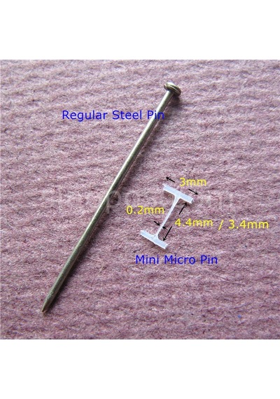 4.4 MM Micro Fine Gelinlikçi Kısa Seffaf Plastik Kılçık 10.000 Ad Beyaz