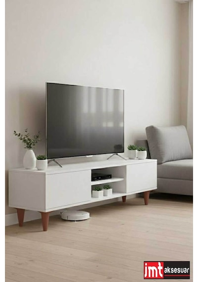 Aspen 12 Cm Ceviz 4'lü Set Koltuk Baza Dolap Tv Ünitesi Yatak Odası Konsol Ayağı Ceviz