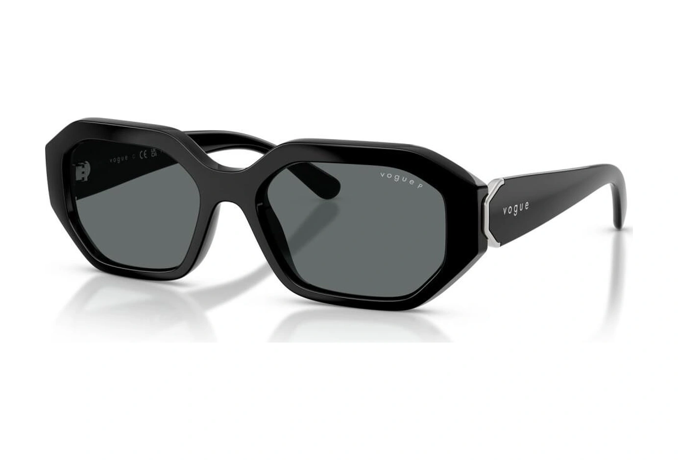 5675s W44/81 54 Polarize Geometrik Vogue Güneş Gözlüğü Siyah