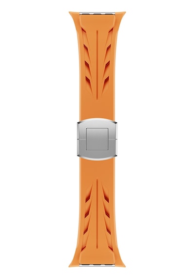 Apple Uyumlu  Watch 10 46mm Krd-127 Metal Tokalı Silikon Kordon-kırmızı