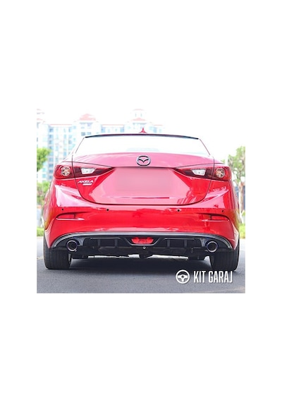 Mazda 3 2014 Çift Çıkış Parlak Siyah Difüzör Plastik Boyalı
