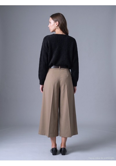 Dilvin 72796 Kemerli Culotte Pantolon-bej