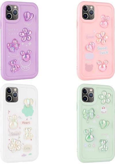 Apple Uyumlu iPhone 11 Pro Max Kılıf Kabartma Figürlü Parlak Zore Toys Silikon Kapak
