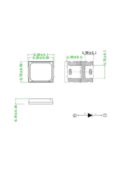 3V 150Ma Smd Led 2835 50 Adet