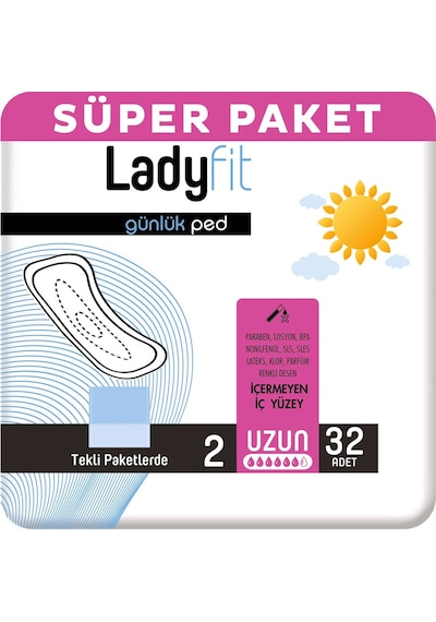 Ladyfit Günlük Ped Uzun 32'li