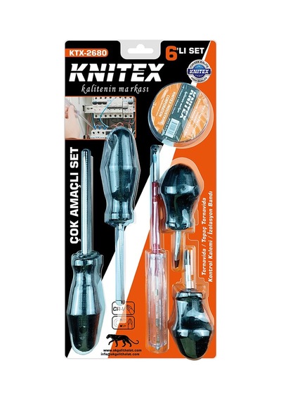 6pcs Tornida - Çok Amaçlı Set Tornida - Topaç Tornida - Kontrol Kalem - Elektrik Bant