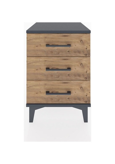 Hyperion Komodin 3 Çekmeceli 44x44x64 Antrasit-çam Antrasit