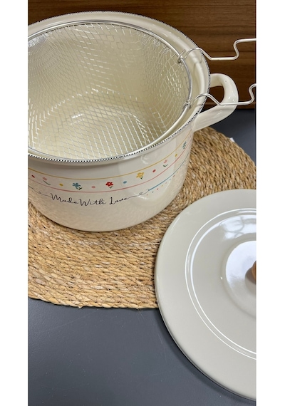 Made Wıth Love Emaye Kızartma Tenceresi - 24 Cm Çok Renkli