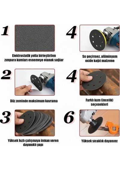115mm. 120 Kum Cırt Zımpara Sc 100 Adet