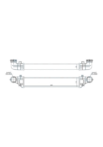 Oris Intercooler Brazing Intercooler A/m 650x115x65 E-seri W211 2002 Orıs Ime507065 2115001102-a2115001102