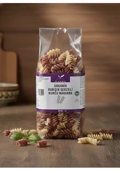 Mamma Emada Organik Karışık Sebzeli Burgu Makarna Karışık Sebze