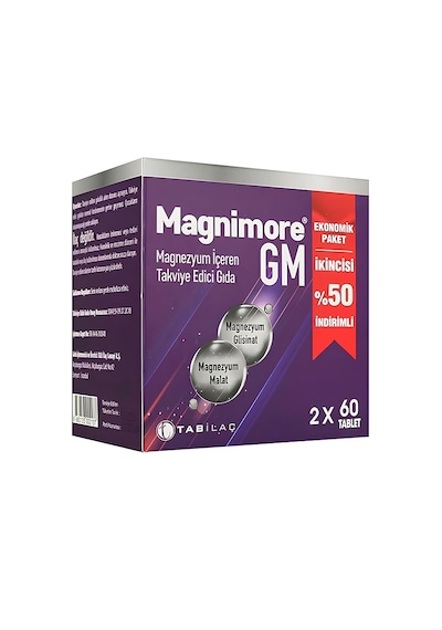 Magnimore Gm Magnezyum 60 Tablet 2 Adet