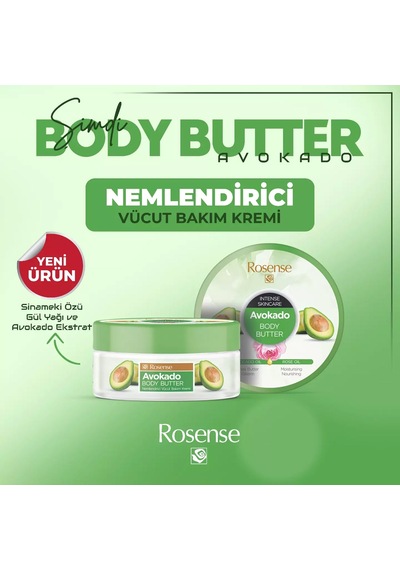 Rosense Body Butter Avokado & Gül 150 Ml