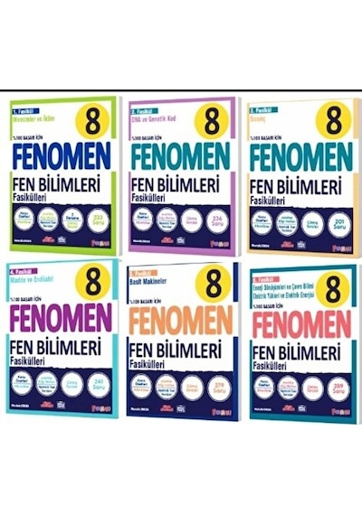 Fenomen Yayınları Fenomen 8 Fen Bilimleri 1.2.3.4.5.6 Fasikül