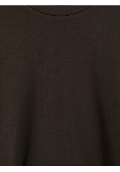 Lcw Modest Kahverengi Soft Touch Çizgili Kadın Sweatshirt Tunik