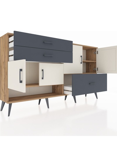 Arges Konsol 3 Raflı 3 Çekmeceli 4 Kapaklı 176x30x99 Çam-aytaşı/a Çam-aytaşı/antrasit Arges Konsol 3 Raflı 3 Çekmeceli 4 Kapaklı 176x30x99 Çam-aytaşı/a Çam-aytaşı/antrasit
