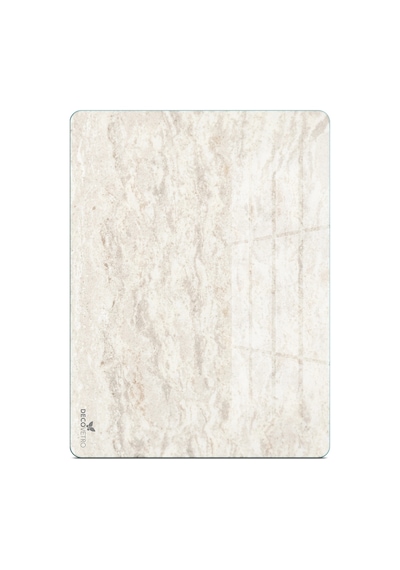 Decomar Mermer Desenli Cam Kesme Tahtası Ve Sunumluk 25 X 35 Cm Çok Renkli