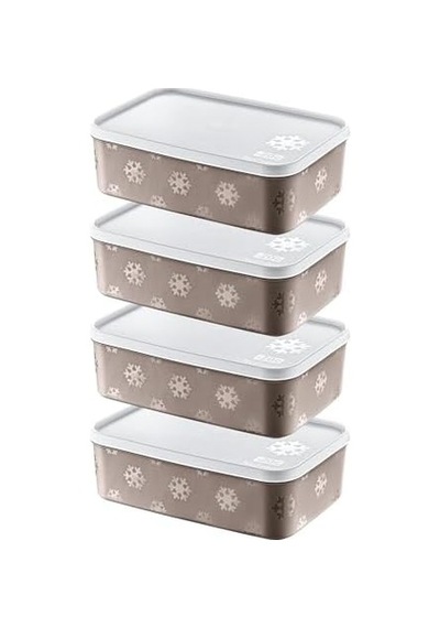 4&apos Lü Set No Frost Saklama Kabı Terra 1600 Ml