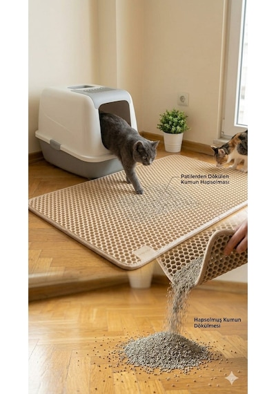 Kedi Kumu Paspası Kedi Tuvalet Önü Paspası 70x120 Cm