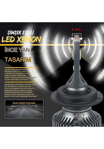 Opel Corsa B 1993-2000 Uzun - Kısa Uyumlu Şimşek Etkili Led Xenon Premium Series H4