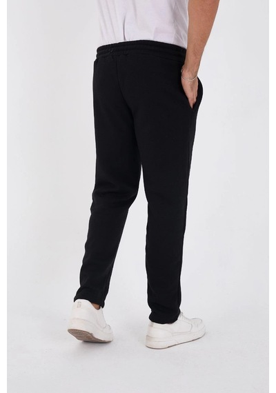Assema Unisex Üç İplik Basic Eşofman Pantolon - Siyah Çok Renkli