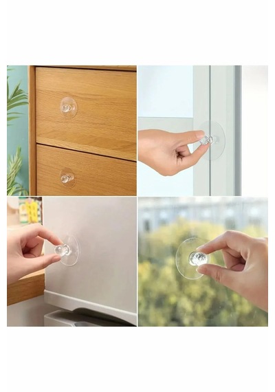 2 Adet Her Eve Lazım Çekmece Klozet Dolap Kapı Düğmesi Pratik Çok Amaçlı Ev Gereçleri Şeffaf