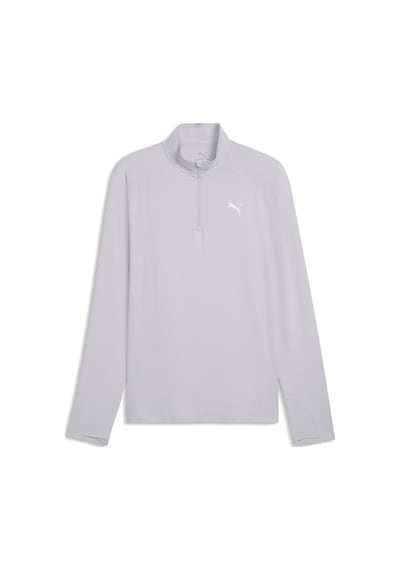 Puma Velocıty Cloudspun Erkek Yarım Fermuarlı Koşu Üstü 526627 82 Gri