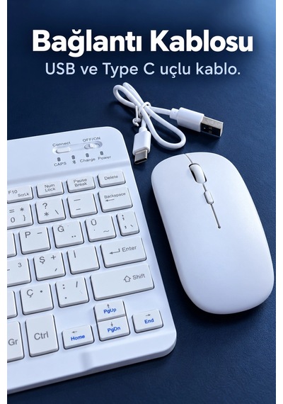 Kargo Kablosuz Klavye Mouse Takımı Türkçe Karakterli Tuşlar Najmaddin