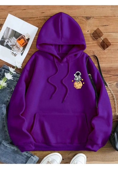 Altamira Kadın Galaxy Sırt Baskılı Oversize Sweatshirt 001