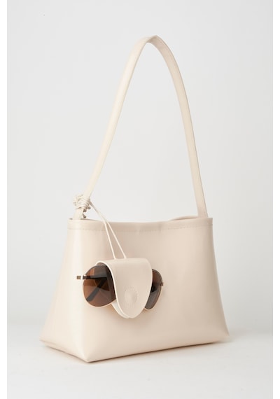 Vivaq Kadın Defne Krem Gözlük Tutacağı Hediyeli Çıt Çıt Kapama El Kol Ve Omuz Çantası