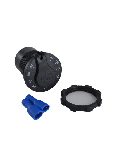 12v 24v Dc Usb Qc3.0 Şarj Port Kadran Voltmetreli Anahtarlı Yuvarlak