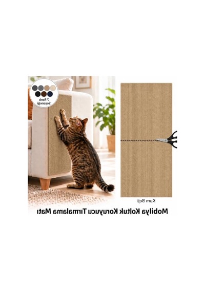 Yapışkanlı Kedi Tırmalama Halısı, 100x30 Cm, Koltuk Koruyucu
