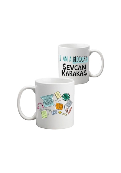 Blog Yazarı Kupa Bardak - Blogger'A Isimli Hediye