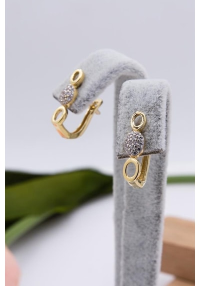 Latif Kuyumculuk 14 Ayar Altın Küpe J Klips Kadın Küpe Lkkp1277