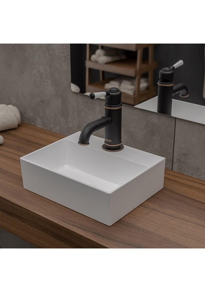 Bocchi Sottile Slim Line Batarya Banklı Lavabo 30 Cm Parlak Beyaz 1470-001-0126