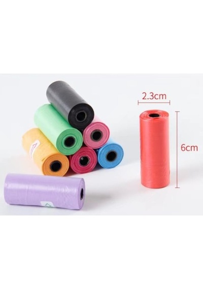 Askımo - 12 Li Köpek Dışkı Poşet Düz Renkli Set