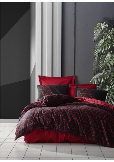 Cotton Box Dark Shadow Bordo Çift Kişilik Nevresim Takımı Bordo