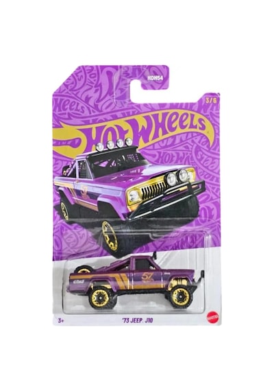 Hot Wheels Silver Series '73 Jeep J10 - 57. Yıl Hdh54 Mor-altın 1/64 Diecast Model Araba Çok Renkli