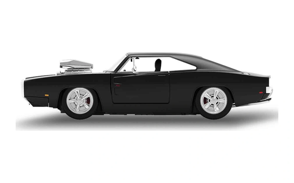 1:16 1970 Dodge Charger R/t Sesli Ve Işıklı Uzaktan Kumandalı Araba Siyah
