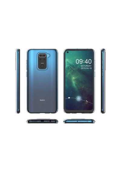 Xiaomi Redmi Note 9 Kılıf Zore Şeffaf Ince Ve Esnek Süper Silikon Renksiz