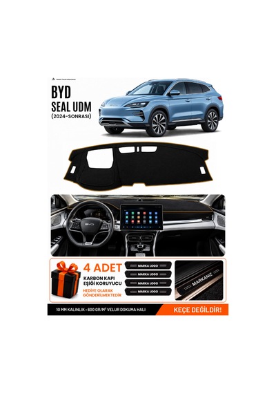 Byd Seal U Dm 2024-sonrası Uyumlu Torpido Örtüsü, Torpido Kılıfı - Siyah Kahverengi