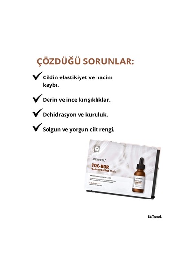 Medipeel Tox-bor Gold Boosting Mask 25 Ml 1 Adet Cilt Elastikiyetini Artıran Besleyici Maske
