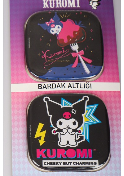 Dekomus İle Lisanslı Yeni Sezon Kuromı 2'li Bardak Altlığı 124-Pembe