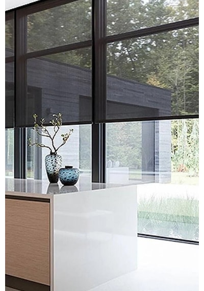 Siyah Sun Screen Stor Perde 1. Kalite Sun Screen Perde Siyah